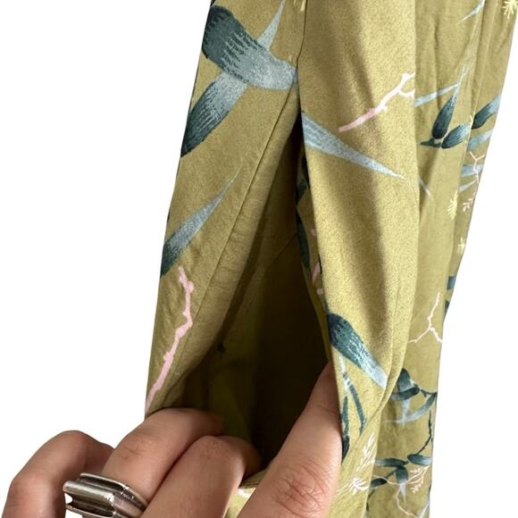 NWT COS Cotton Green Floral Multi Voluminous Midi Vacation Cocktail Dress Size 2 - Picture 8 of 15